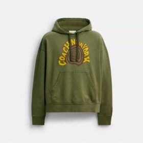 Bluza z kapturem w spiralny wzór, barwiona w całości