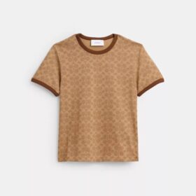Charakterystyczny T-shirt z ściągaczem z bawełny organicznej