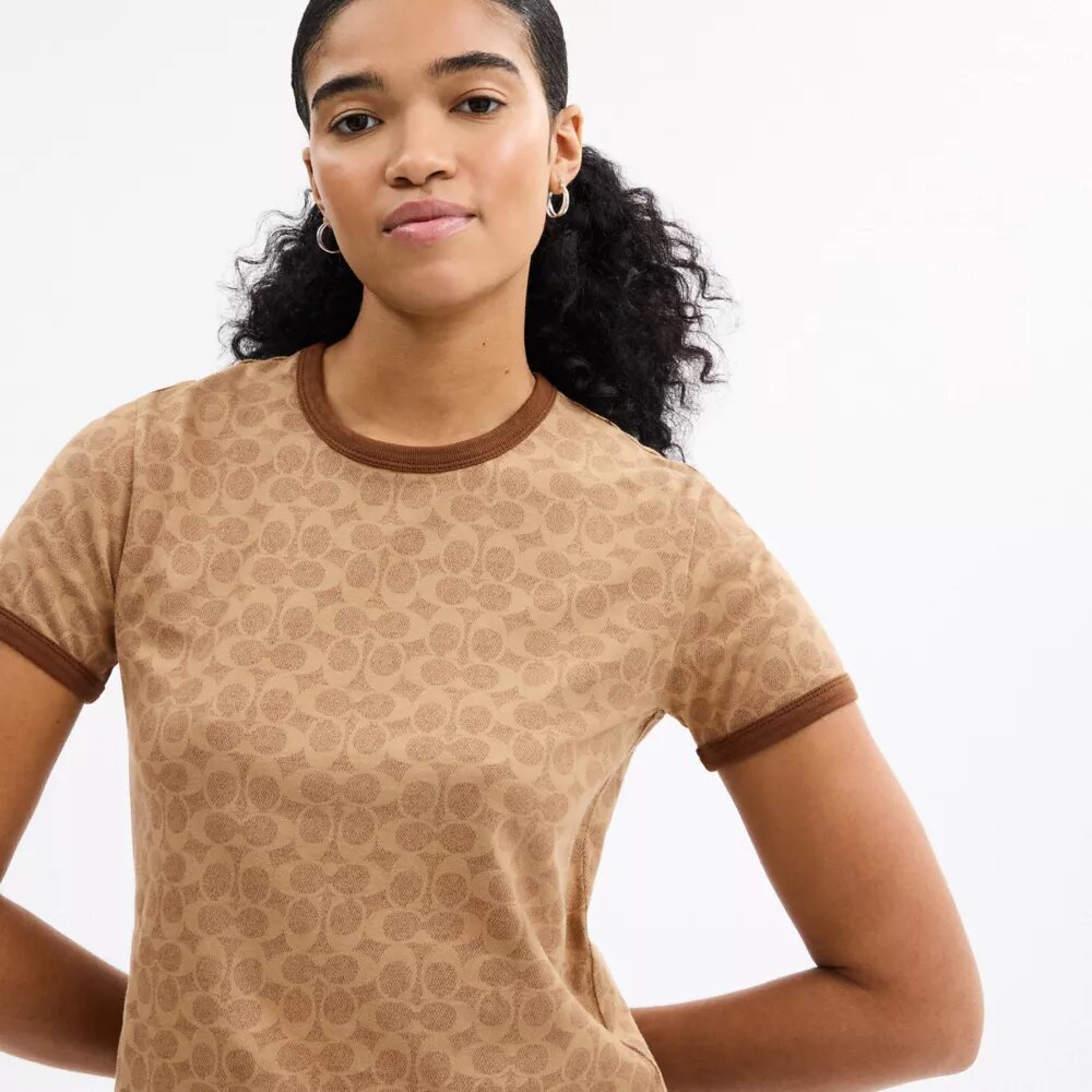 Charakterystyczny T-shirt z ściągaczem z bawełny organicznej