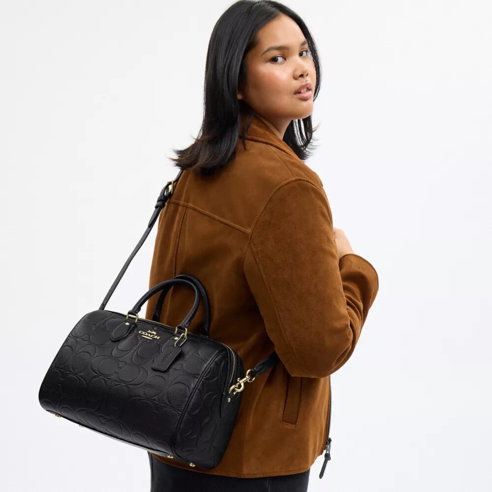 Duża torba typu satchel Rowan z charakterystycznej skóry