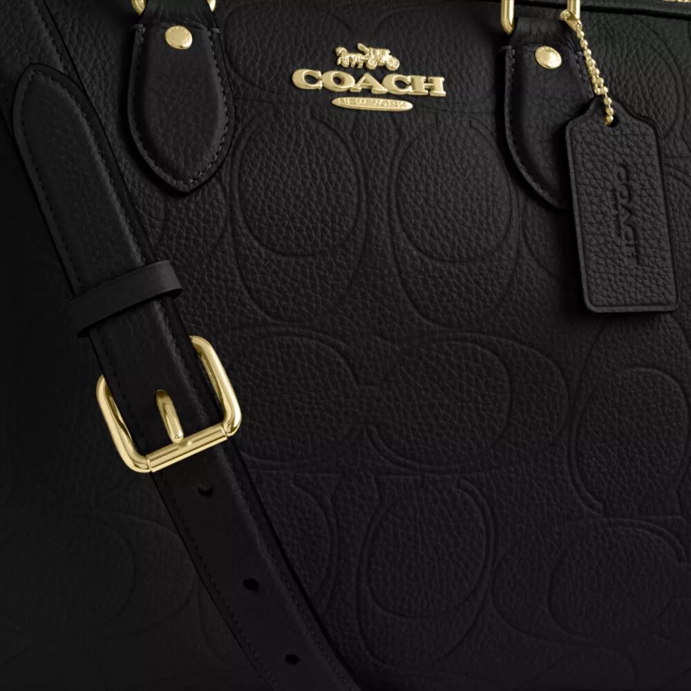 Duża torba typu satchel Rowan z charakterystycznej skóry