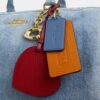 Duża torba typu satchel Rowan z dżinsu w stylu „Loved” z zawieszkami