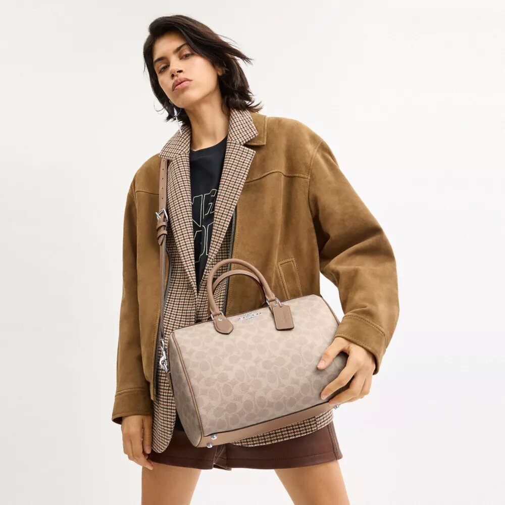 Duża torba typu satchel Rowan z Signature Canvas