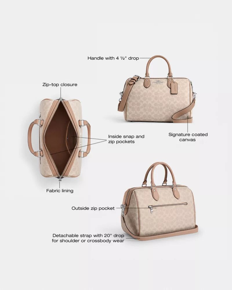 Duża torba typu satchel Rowan z Signature Canvas