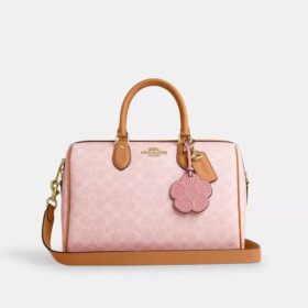 Duża torba typu satchel Rowan z Signature Canvas z zawieszkami