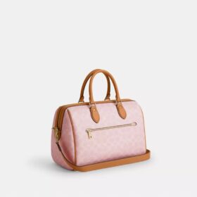 Duża torba typu satchel Rowan z Signature Canvas z zawieszkami