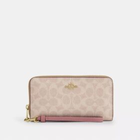 Długi portfel z zamkiem na całym obwodzie z Signature Canvas