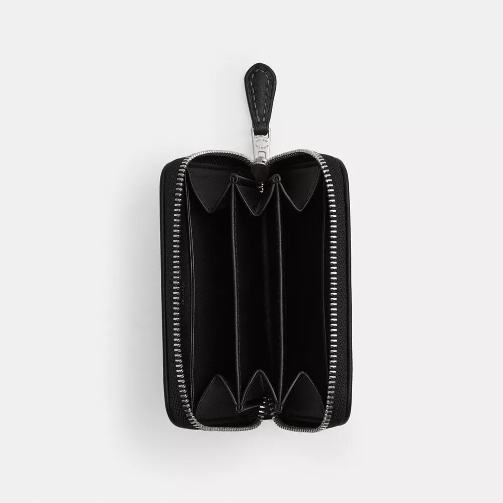 Essential – małe etui na karty z zamkiem dookoła w kryształowym charakterystycznym żakardzie