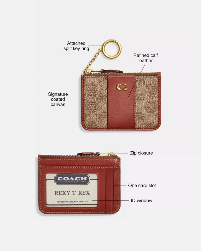 Etui na dowód osobisty Essential Mini z Signature Canvas