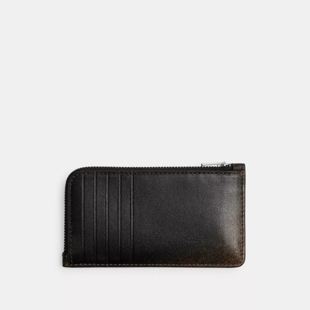 Etui na karty „New York Zip” z postarzanej skóry