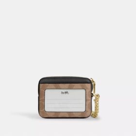 Etui na karty z zamkiem błyskawicznym z Signature Canvas