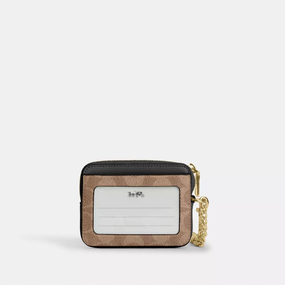 Etui na karty z zamkiem błyskawicznym z Signature Canvas
