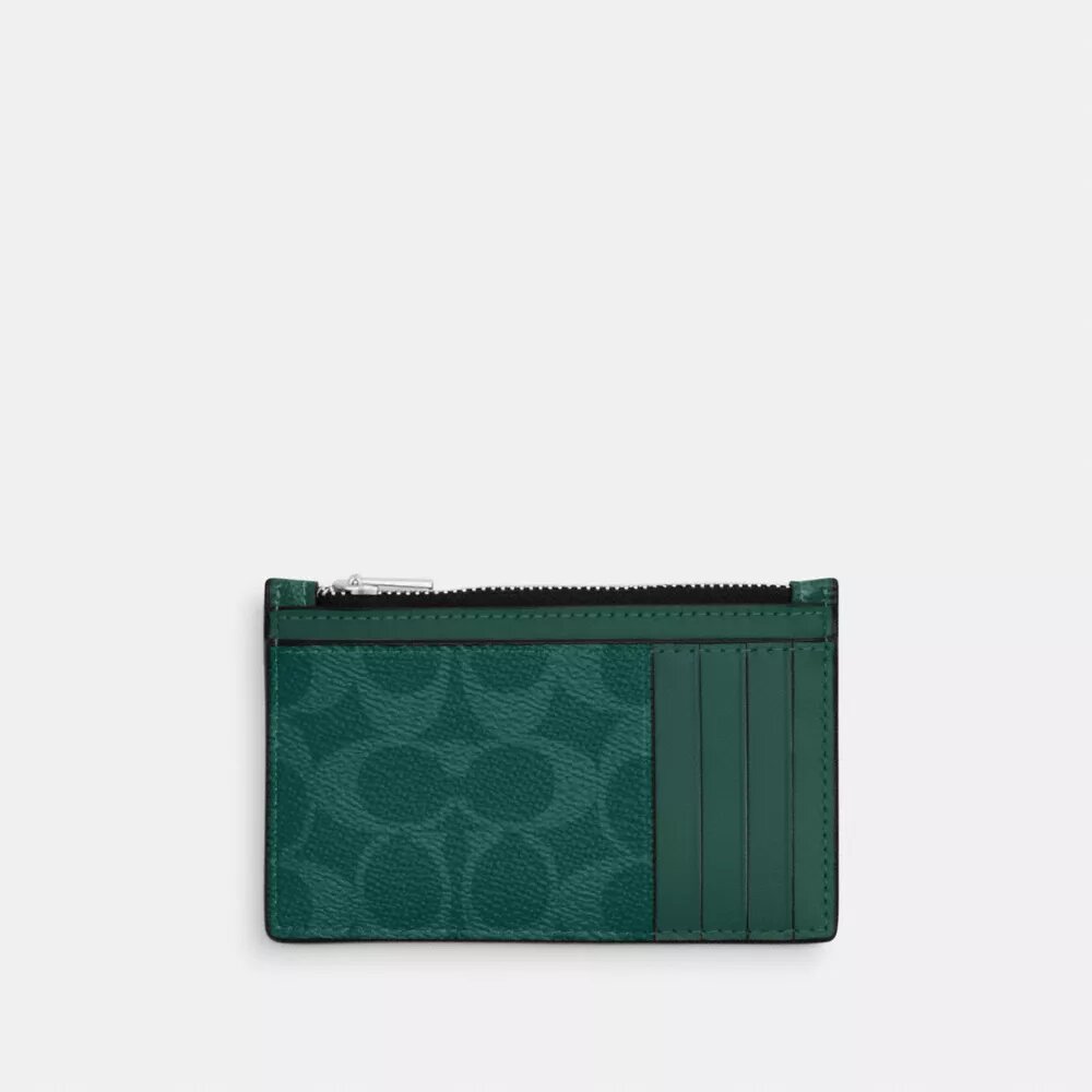 Etui na karty z zamkiem błyskawicznym z Signature Canvas