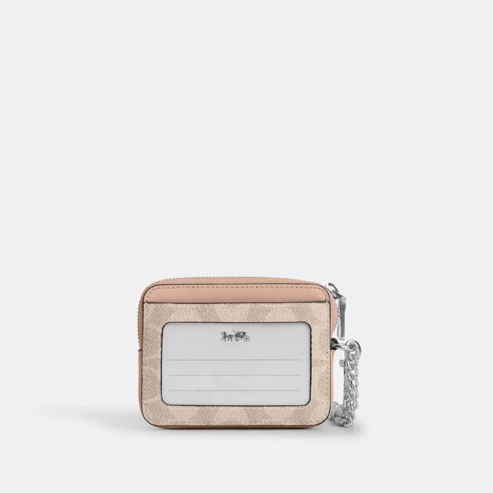 Etui na karty z zamkiem błyskawicznym z Signature Canvas