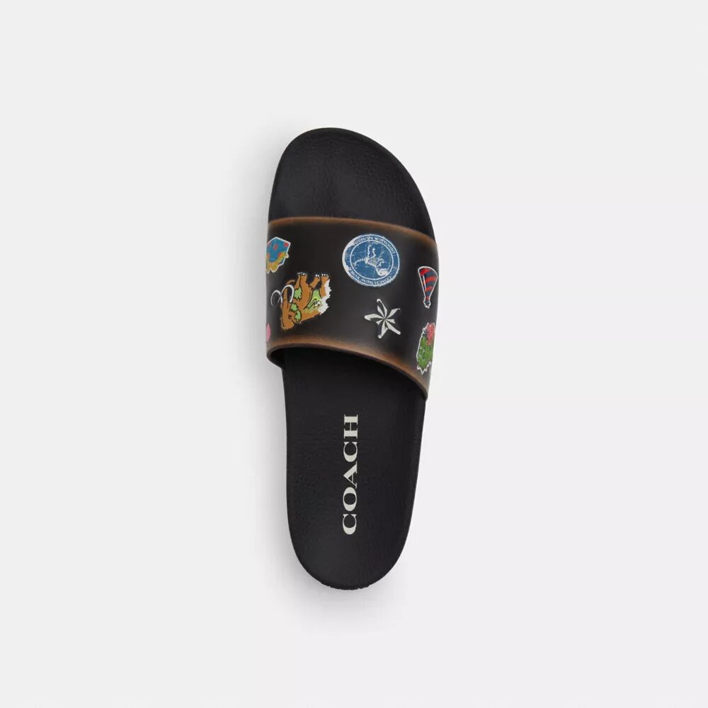 Klapki basenowe Rexy z nadrukiem naklejek z okazji 10. urodzin