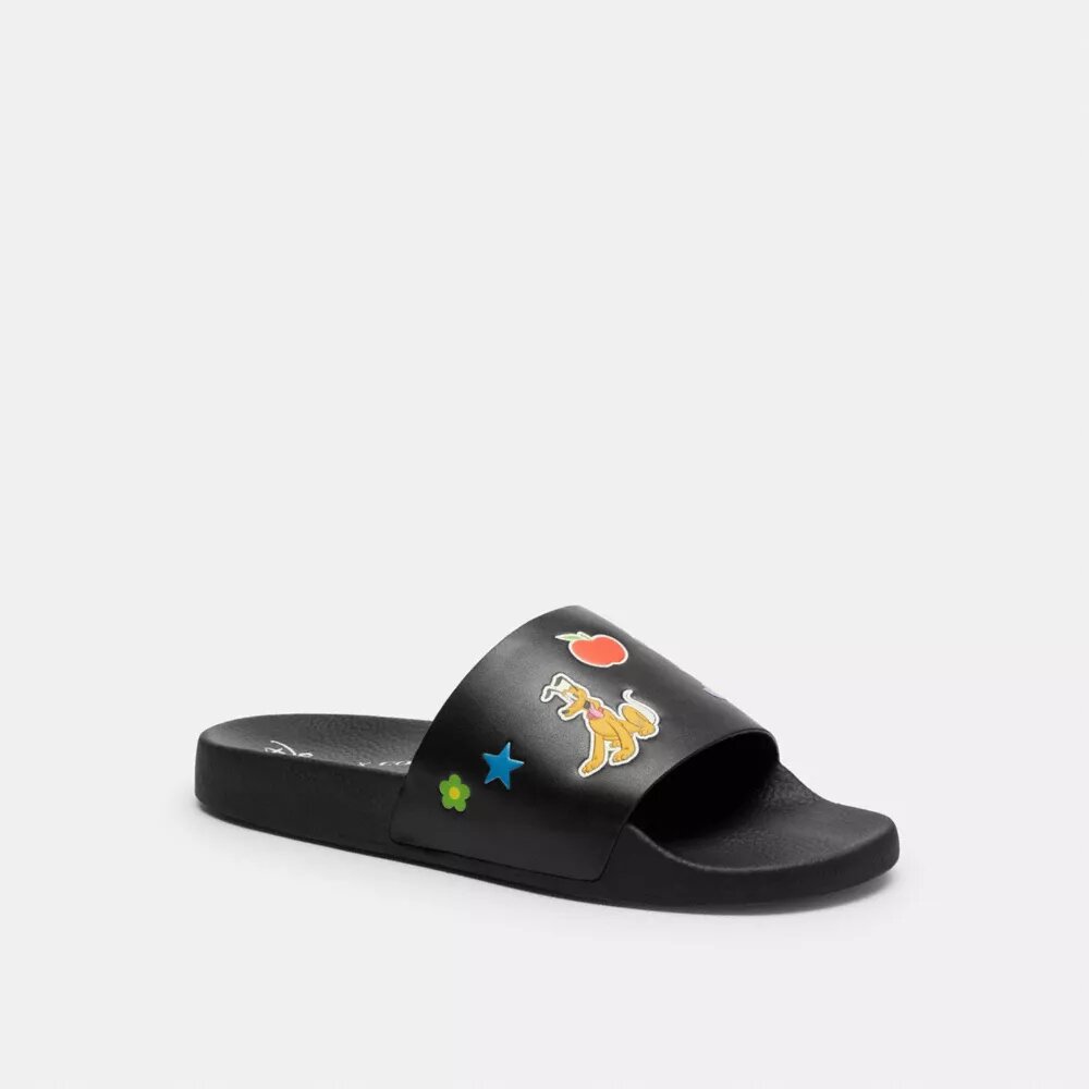Klapki Disney X Coach z nadrukiem naklejek