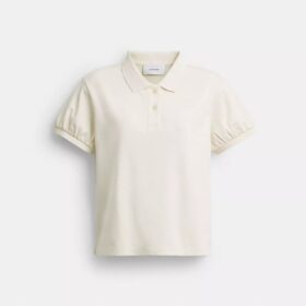 Koszulka polo Coach Script z organicznej bawełny o zwężonym kroju
