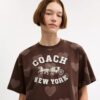 Krótki T-shirt z nadrukiem serca Horse and Carriage, wykonany z bawełny organicznej