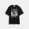 Luźny T-shirt „Dinosaur City” z bawełny organicznej