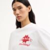 Luźny T-shirt z motywem pizzy z bawełny organicznej
