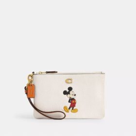 Mała saszetka na nadgarstek Disney X Coach z regenerowanej skóry z Myszką Miki