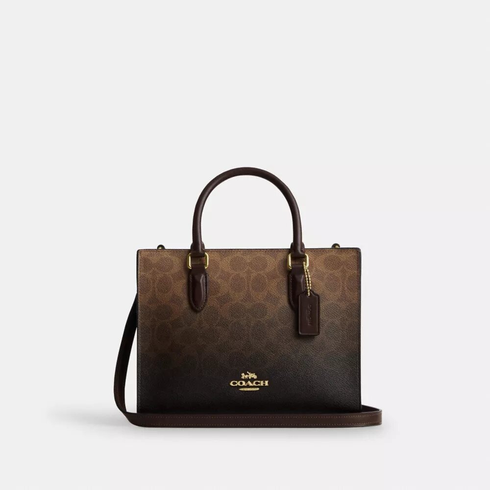 Mała torba Shopper „Maggie” z płótna „Ombre Signature Canvas”