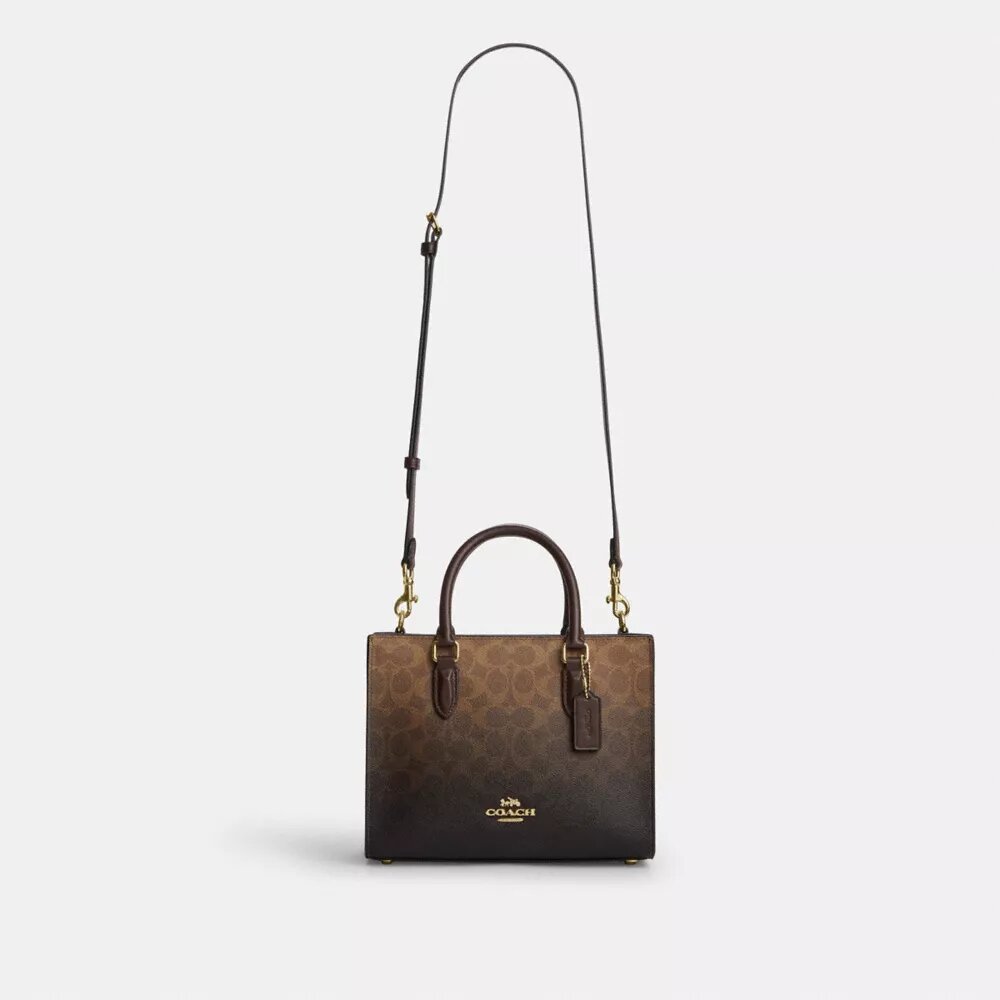 Mała torba Shopper „Maggie” z płótna „Ombre Signature Canvas”