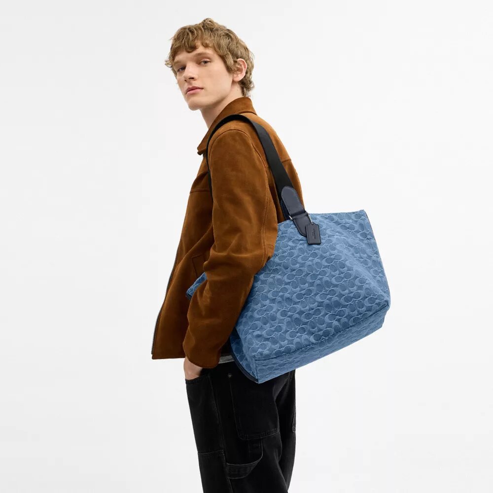 Mała torba Shopper z charakterystycznego dżinsu