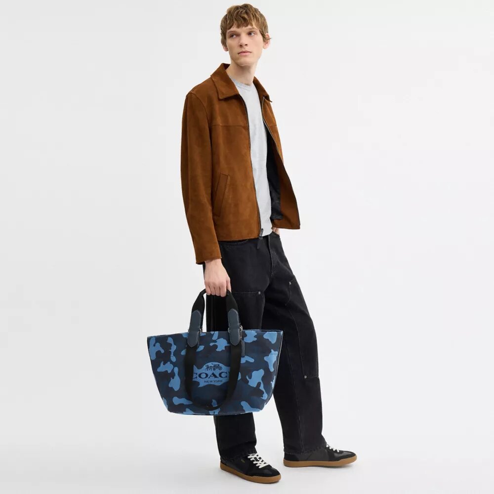 Mała torba Shopper z nadrukiem w kamuflażu