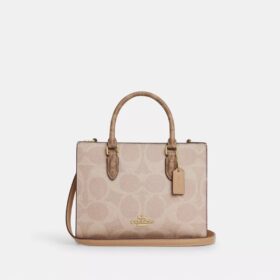 Mała torba typu Shopper „Maggie” z charakterystycznego Signature Canvas w blokowe wzory