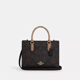 Mała torba typu Shopper „Maggie” z charakterystycznego Signature Canvas w blokowe wzory