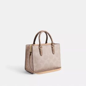Mała torba typu Shopper „Maggie” z charakterystycznego Signature Canvas w blokowe wzory
