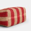Miejska torba Shopper w paski z zawieszkami