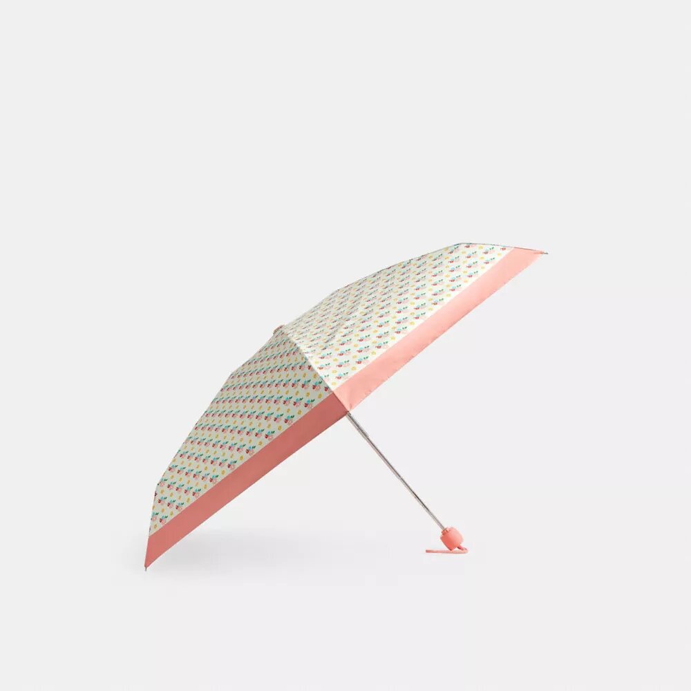Mini parasolka z nadrukiem kwiatowym i ochroną przed promieniowaniem UV