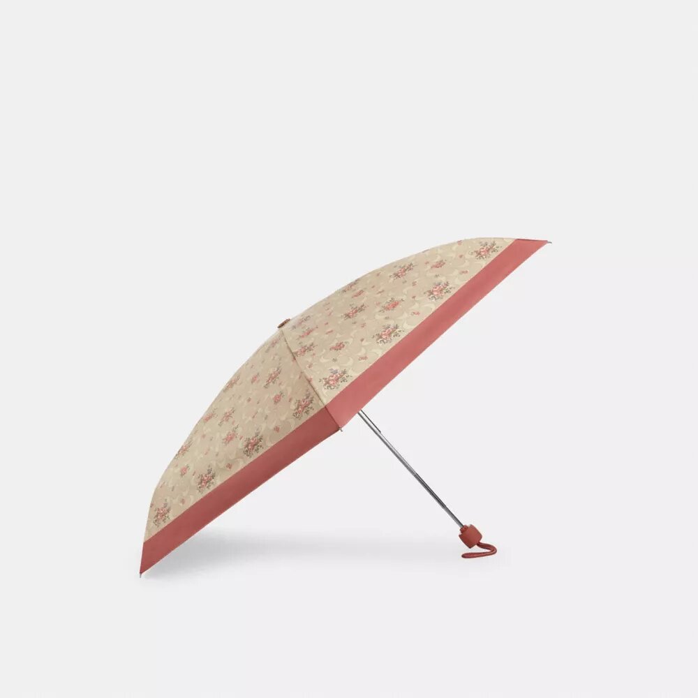 Mini parasolka z nadrukiem kwiatowym i ochroną przed promieniowaniem UV