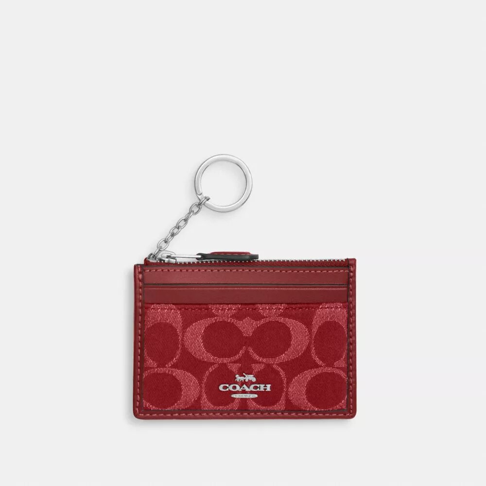 Mini portfel na dowód osobisty w stylu Signature Denim