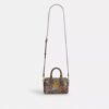 Mini torebka crossbody Rowan z charakterystycznego żakardu z kwiatowym haftem