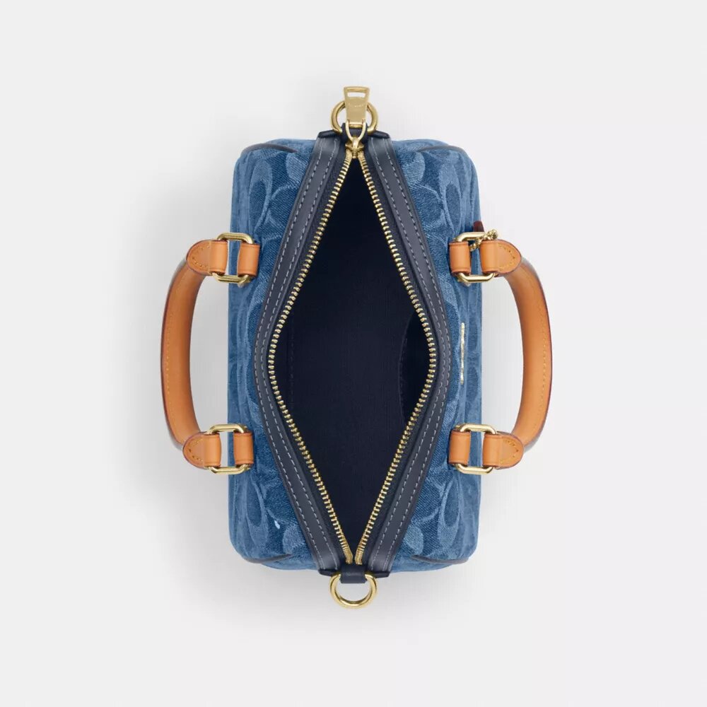 Mini torebka crossbody Rowan z charakterystycznego dżinsu