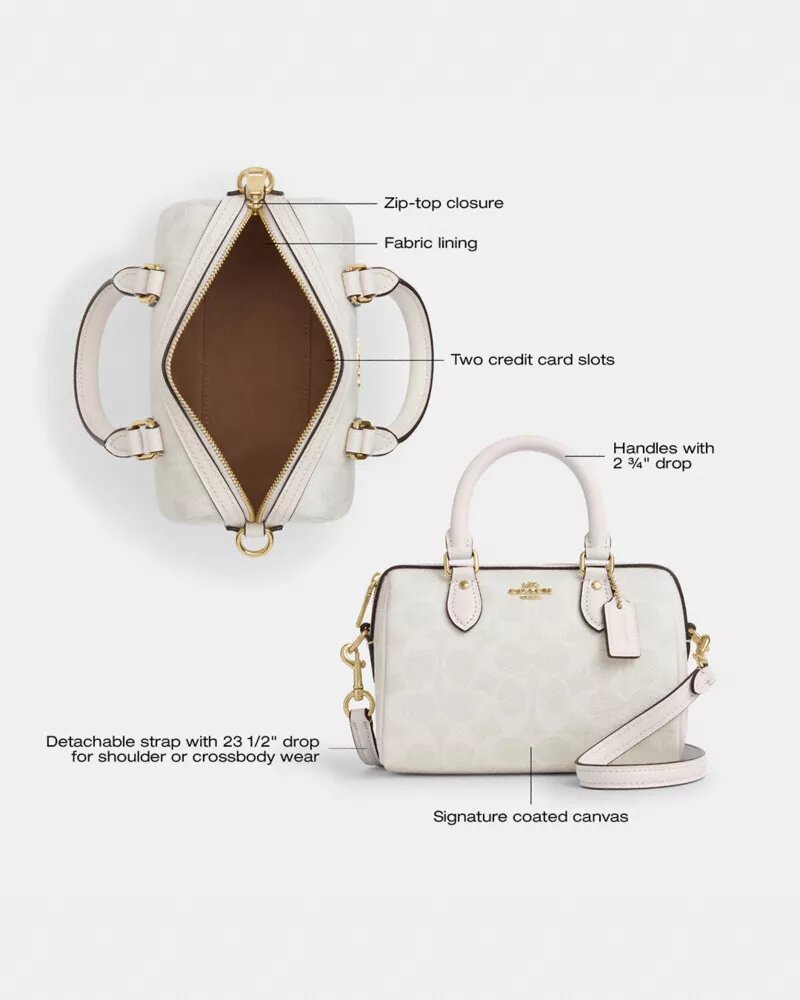 Mini torebka crossbody Rowan z Signature Canvas