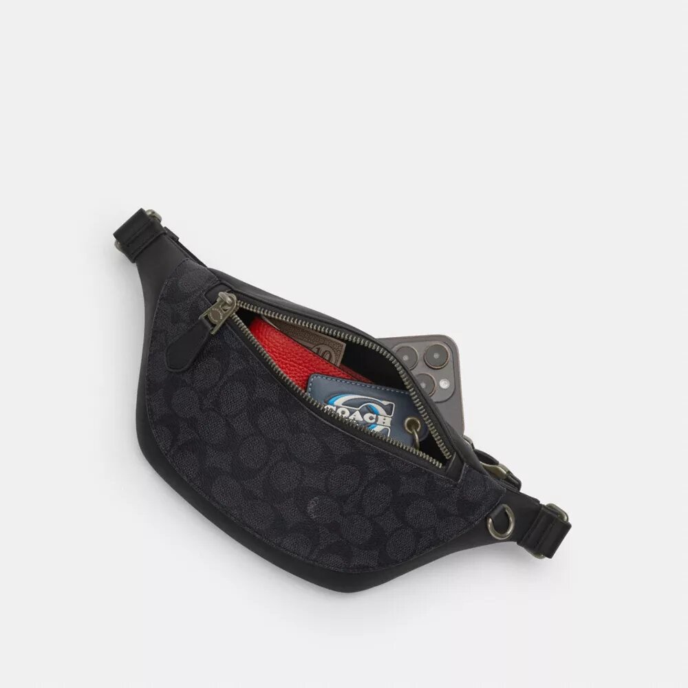 Mini torebka na pasek Warren z Signature Canvas