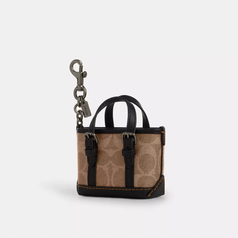 Mini zawieszki do toreb Shopper „Warner” z Signature Canvas
