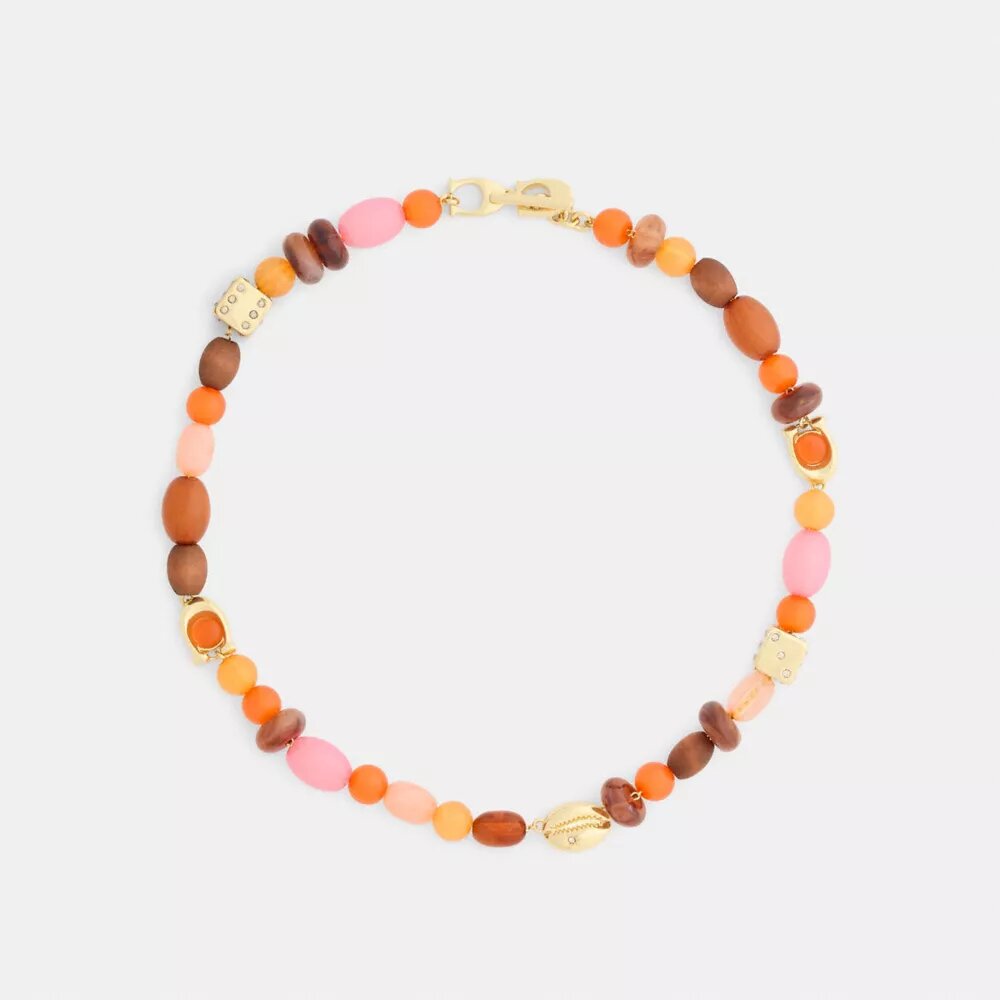 Naszyjnik typu choker z koralikami