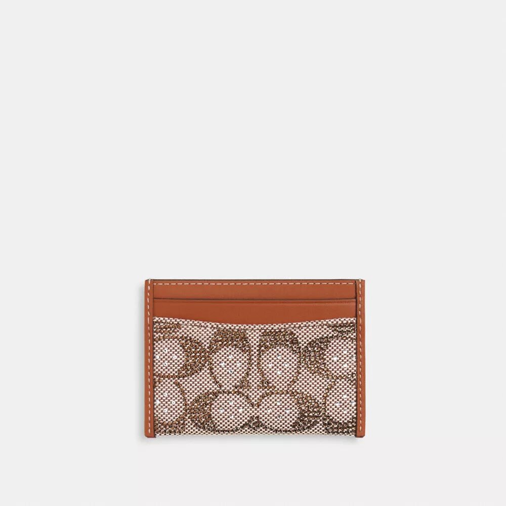 Niezbędny etui na karty z charakterystycznym żakardem Crystal