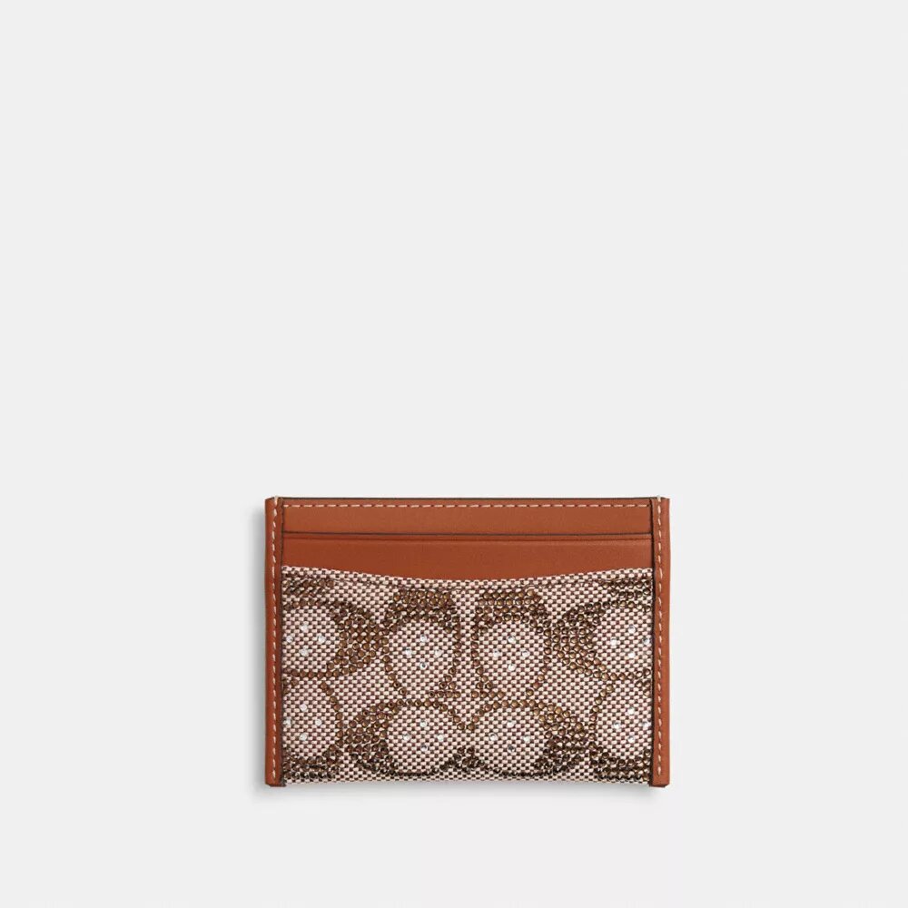 Niezbędny etui na karty z charakterystycznym żakardem Crystal
