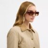 Okulary przeciwsłoneczne Maxi Sculpted C – oversize’owe, prostokątne