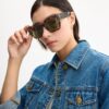 Okulary przeciwsłoneczne typu „cat eye” w stylu oversize