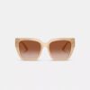 Okulary przeciwsłoneczne typu „cat eye” w stylu oversize