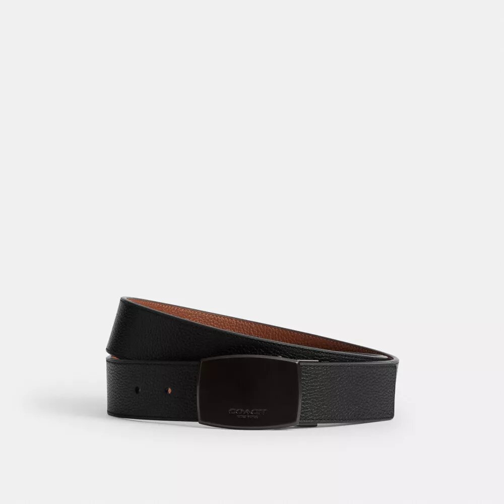 Pas dwustronny z klamrą typu „harness” i tabliczką w pudełku, do przycięcia na wymiar, 38 mm