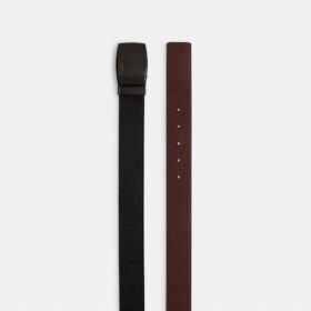 Pas dwustronny z klamrą typu „harness” i tabliczką w pudełku, do przycięcia na wymiar, 38 mm