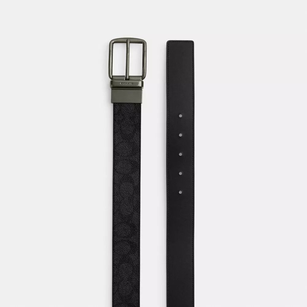 Pas dwustronny z klamrą typu „harness” i tabliczką w pudełku, do przycięcia na wymiar, 38 mm